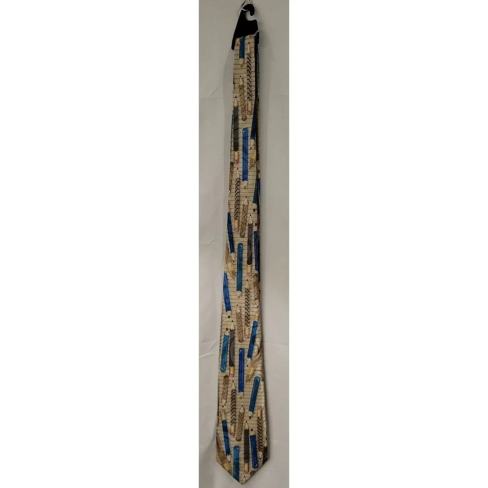 Vintage Novelty‎ Neck Tie Pencil Paper Steven Harris Teacher's Tie Collection